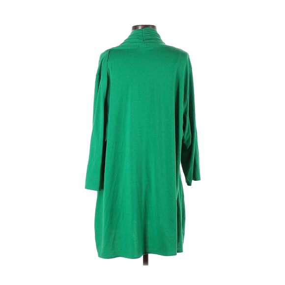 Kiyonna Top Sunset Stroll Bellini Cardigan 1X Kelly Green Tie Front Christmas - Picture 6 of 10
